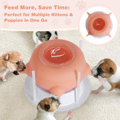 Elevonix base estable ayuda a la alimentación de cachorros y gatitos sin vuelcos.