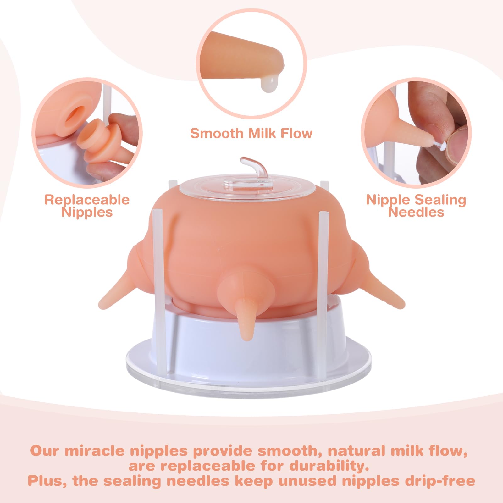 Elevonix capacidad de 200 ml para varias tomas en una sesión.