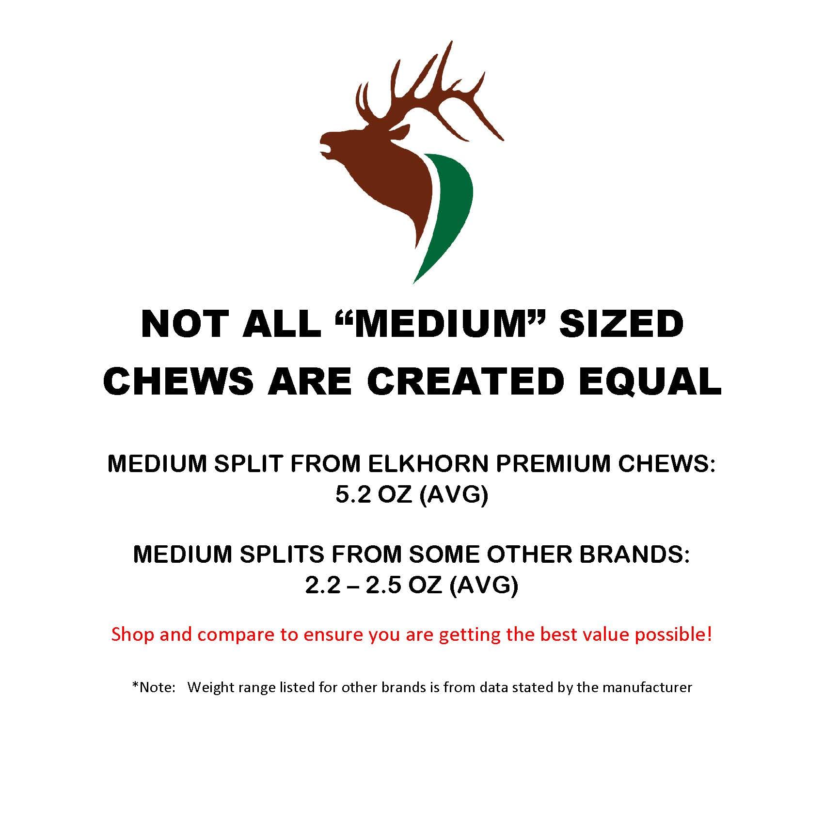 Elkhorn Premium Chews tamaño 5-8 pulgadas para perros de 9 a 18 kg