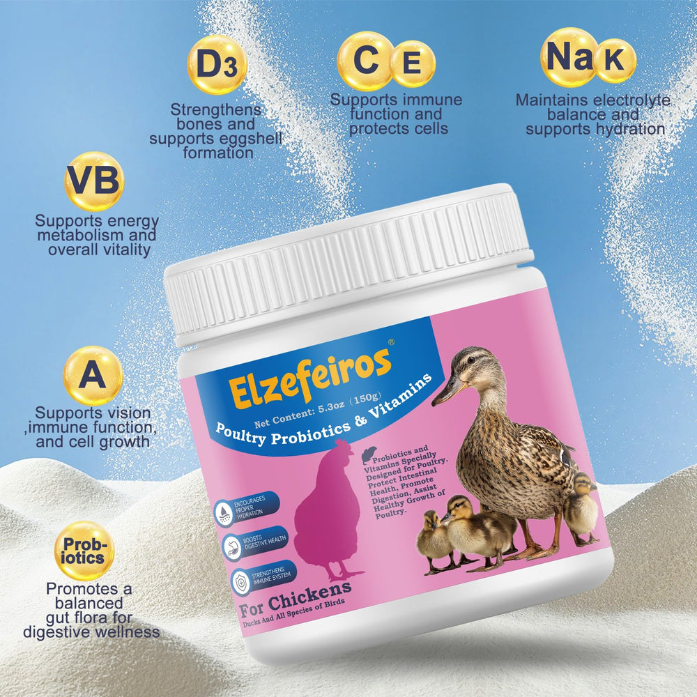 Elzefeiros Salud Inmune para aves, defensas diarias y bienestar.