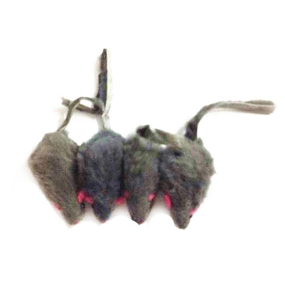 Emours ratón juguete con pelaje suave gris para juego interactivo
