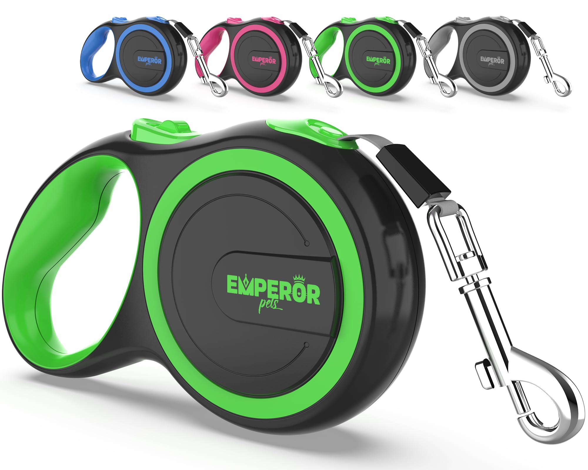 Emperor Pets correas retractil 16 pies para perros grandes, control cómodo durante paseos.