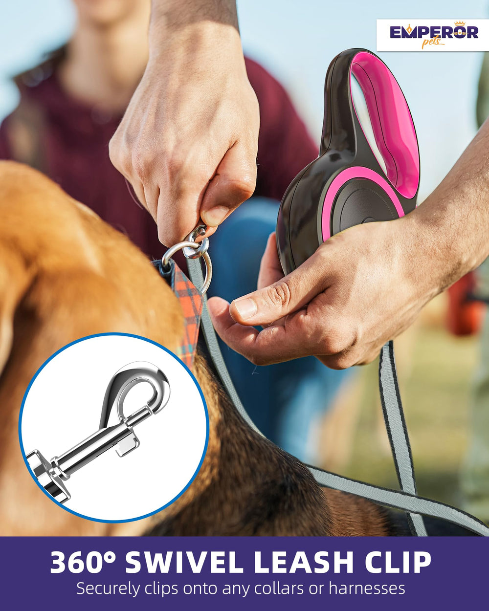 Emperor Pets resorte interno durable para retracción suave