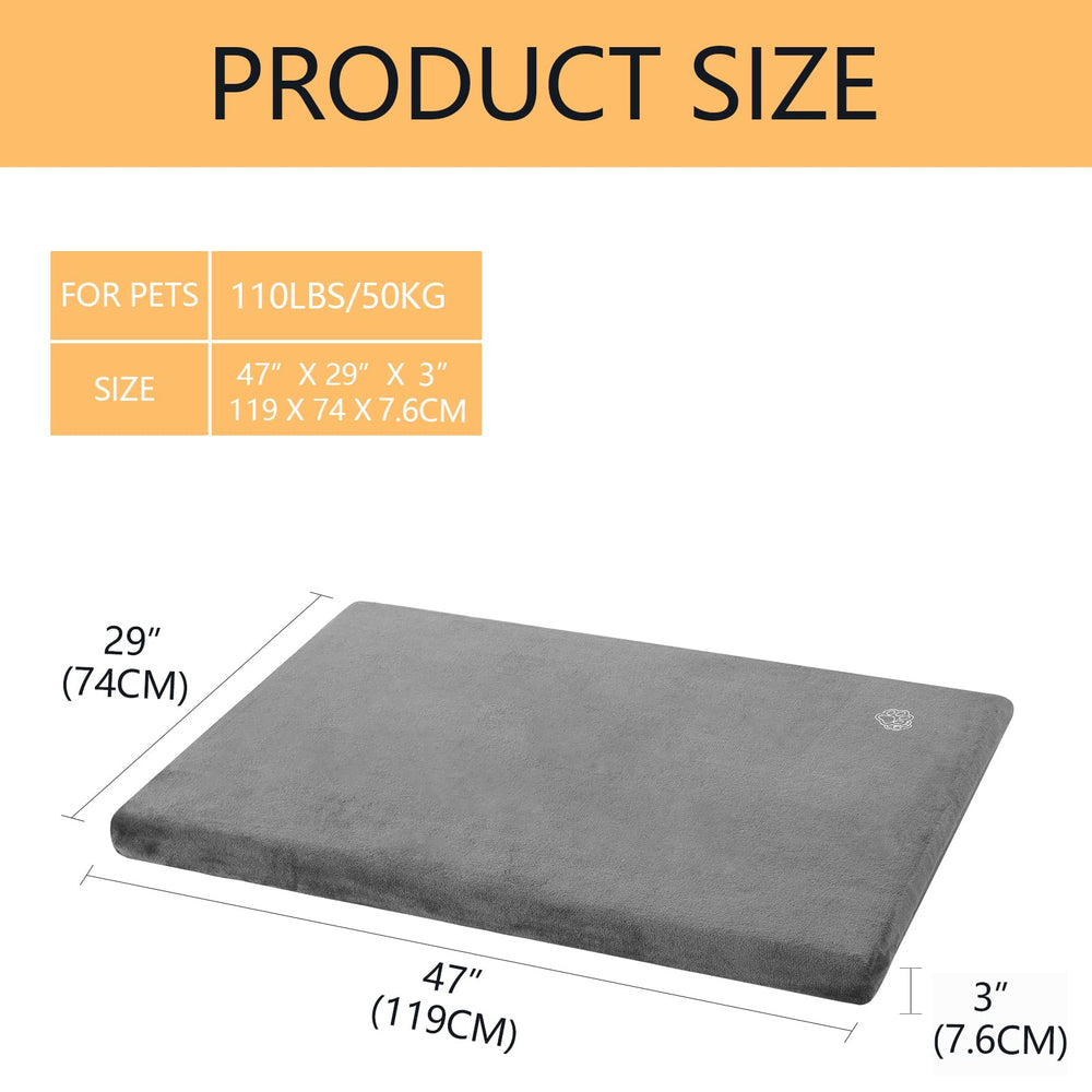 EMPSIGN cama para perro con capa gris de lona transpirable, ideal para verano.