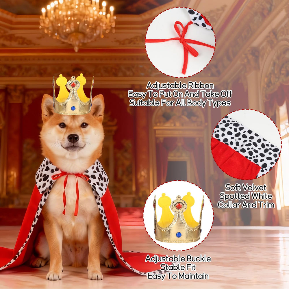 EMUTOL conjunto-rey-perro: disfraz completo para fiestas y cosplay