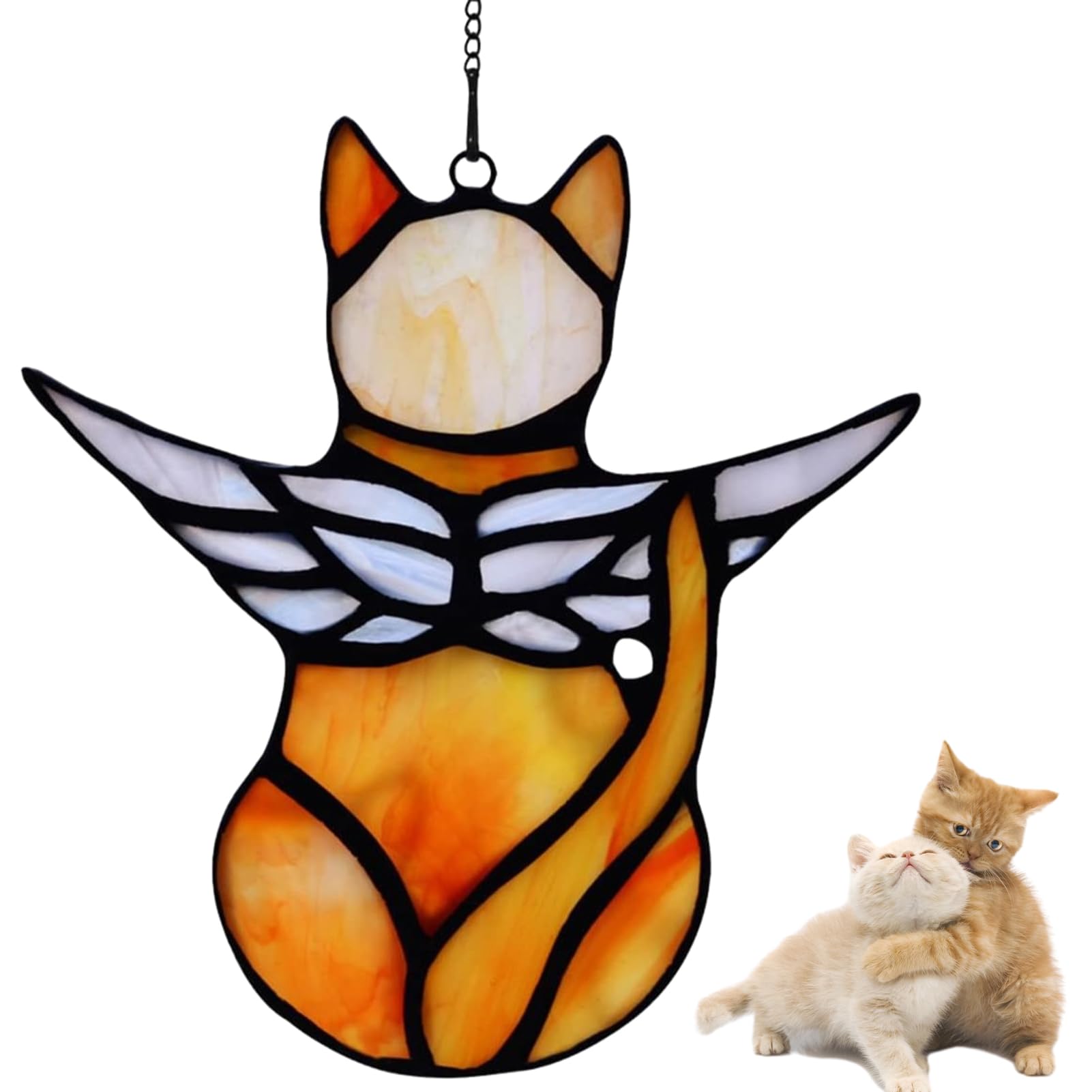 EMVANV miniatura de ángel felino; detalle artesanal para estanterías y repisas.