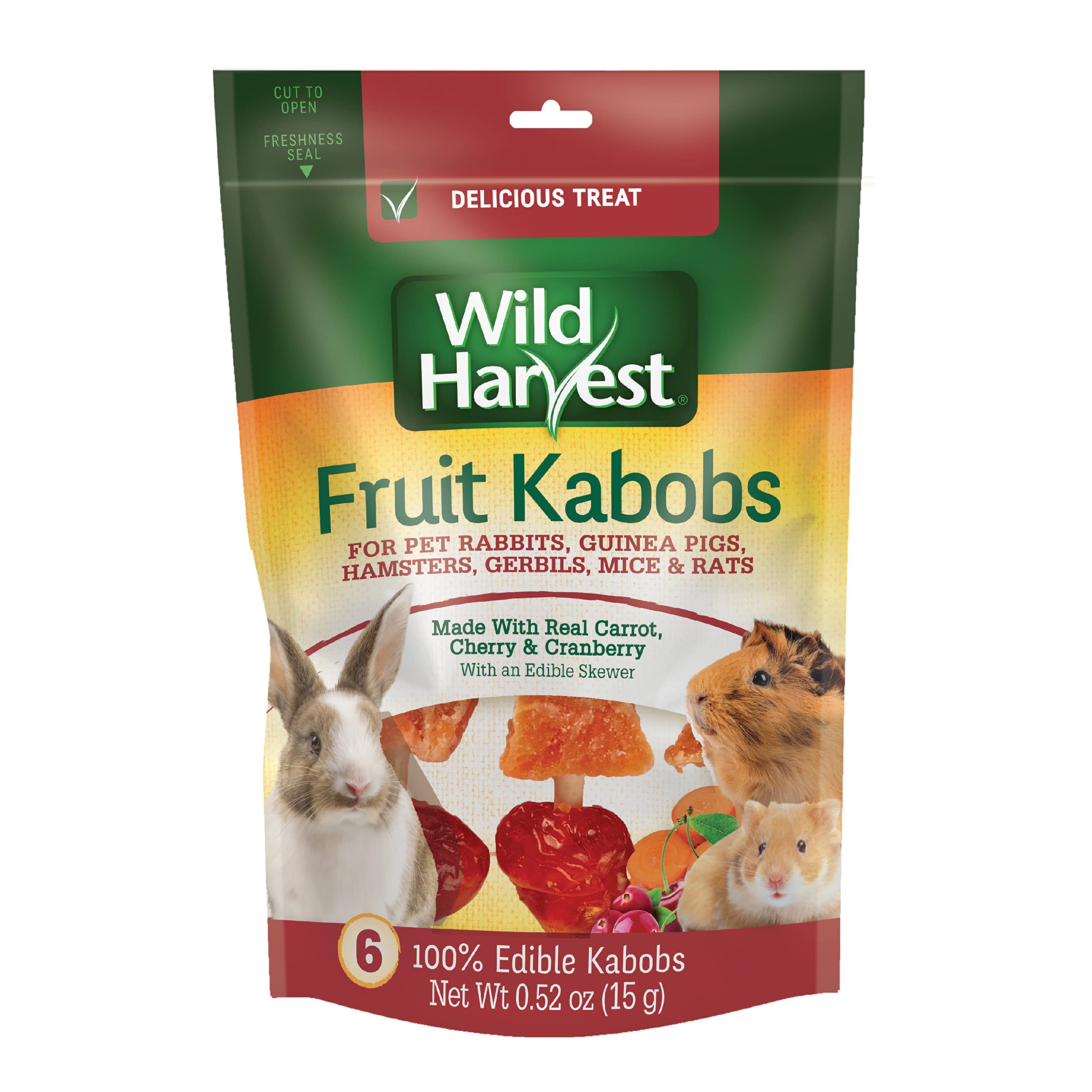 Entretenimiento y snack de fruta para roedores y mascotas pequeñas.