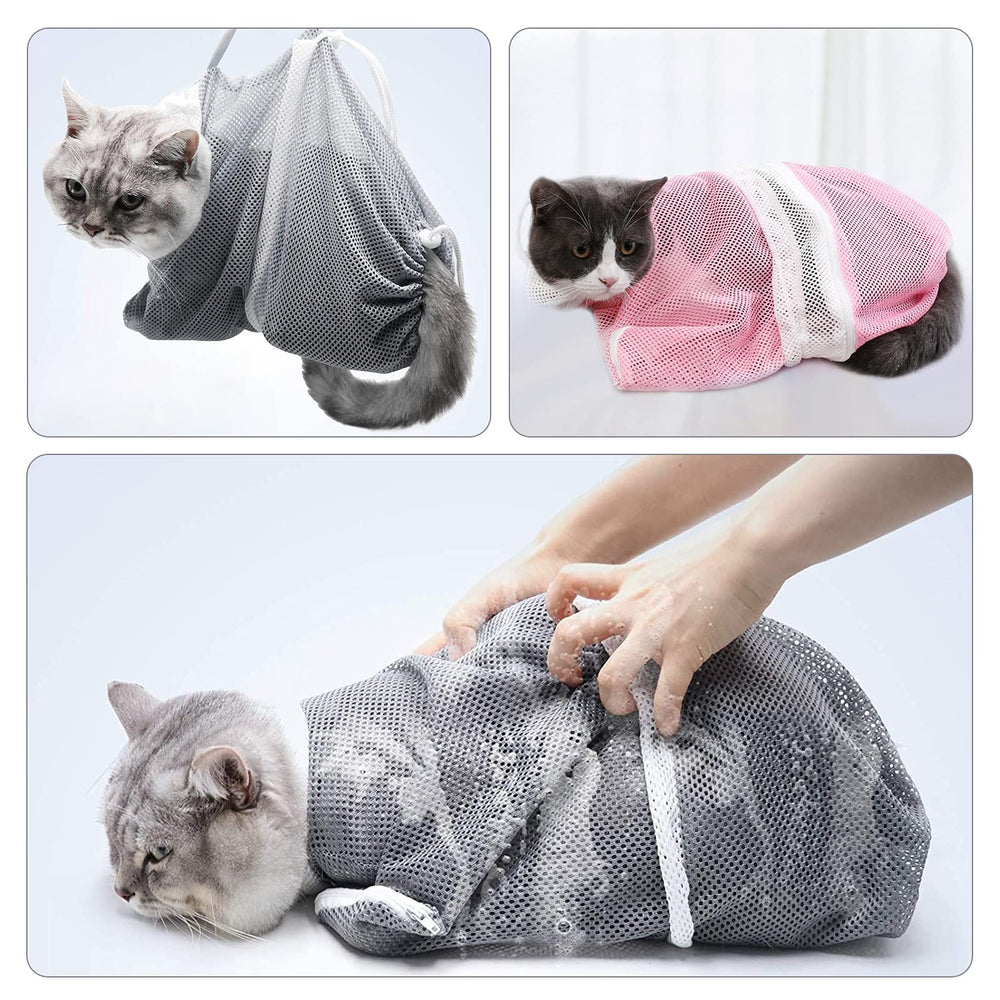 EOMTUR bolsa de lavado para gatos, tejido transpirable, secado rápido.