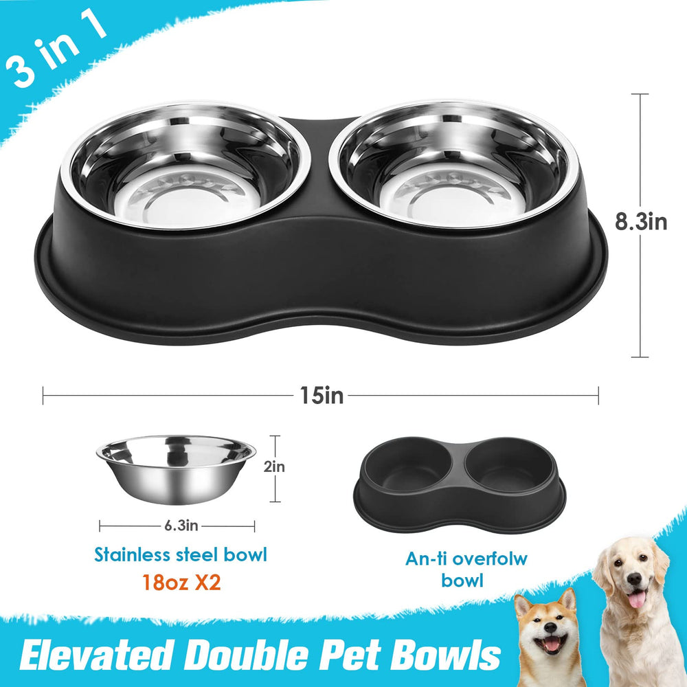 EpetsLove base resina antideslizante mantiene los tazones en su lugar.