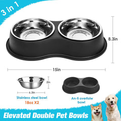 EpetsLove base resina antideslizante mantiene los tazones en su lugar.