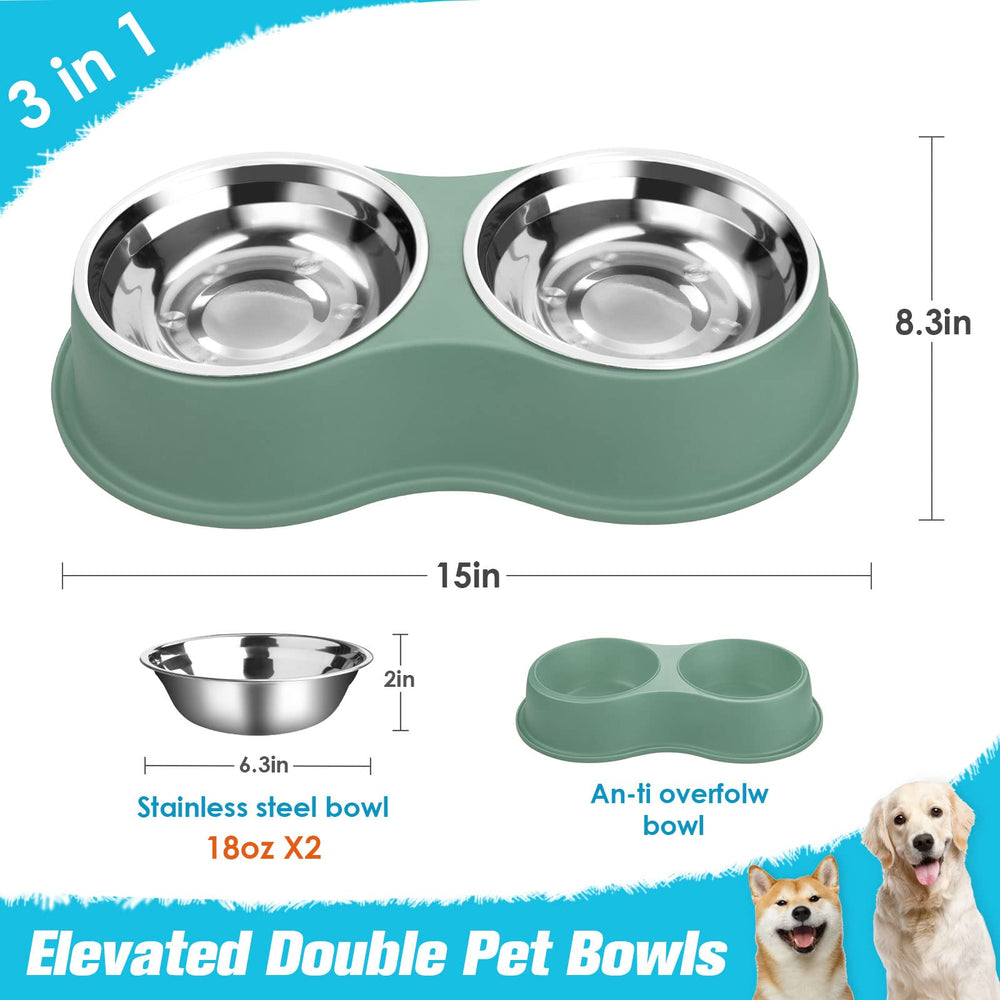 EpetsLove tazones de acero inoxidable, duraderos y seguros para comidas calientes