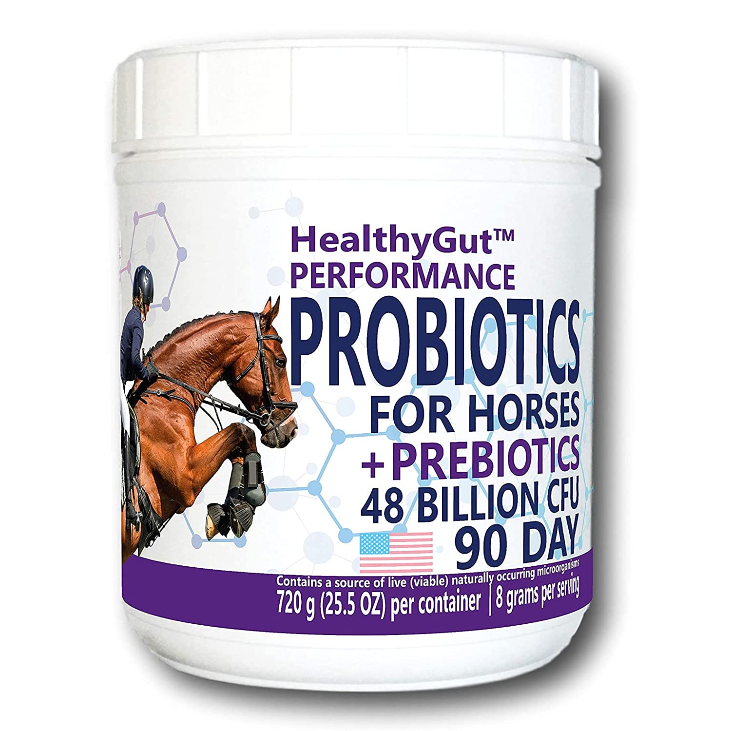Equa Holistics HealthyGut, polvo sobre alimento para apoyo digestivo del caballo