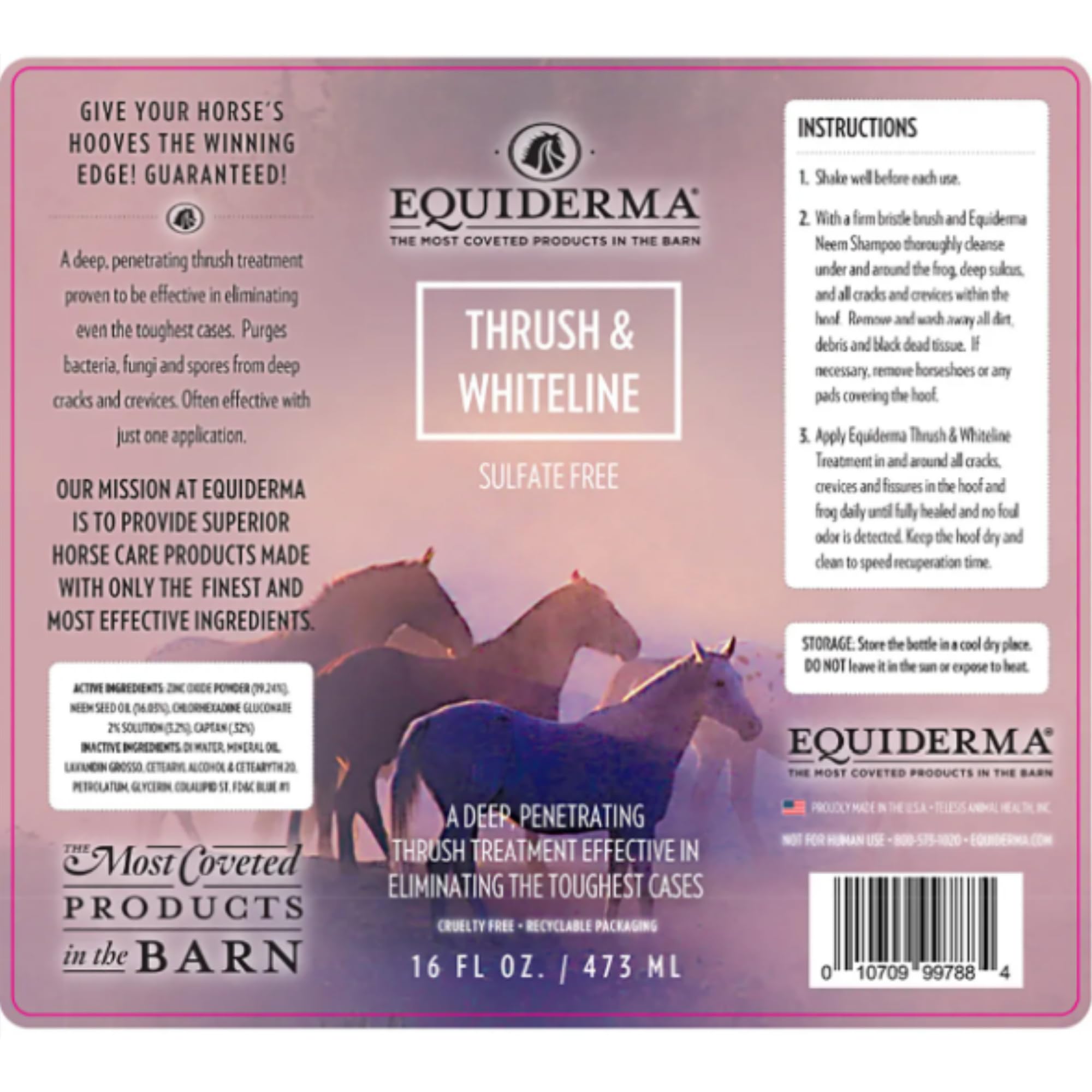 EQUIDERMA: tratamiento suave y limpio para cascos sensibles.