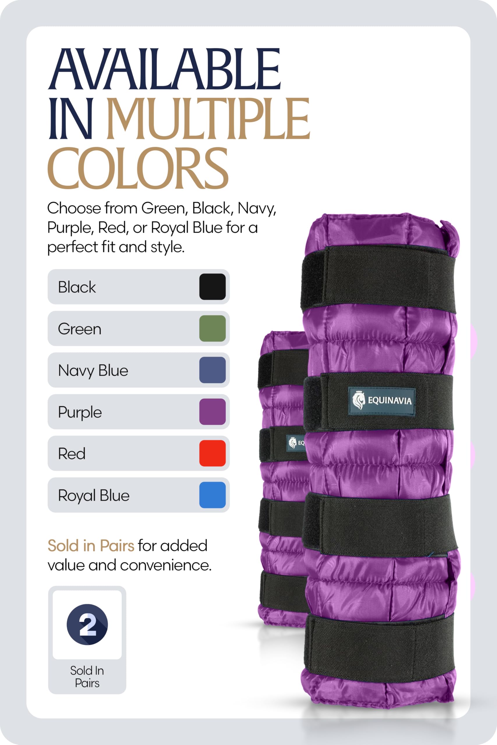 Conjunto de gel frío Equinavia para enfriamiento rápido post ejercicio.