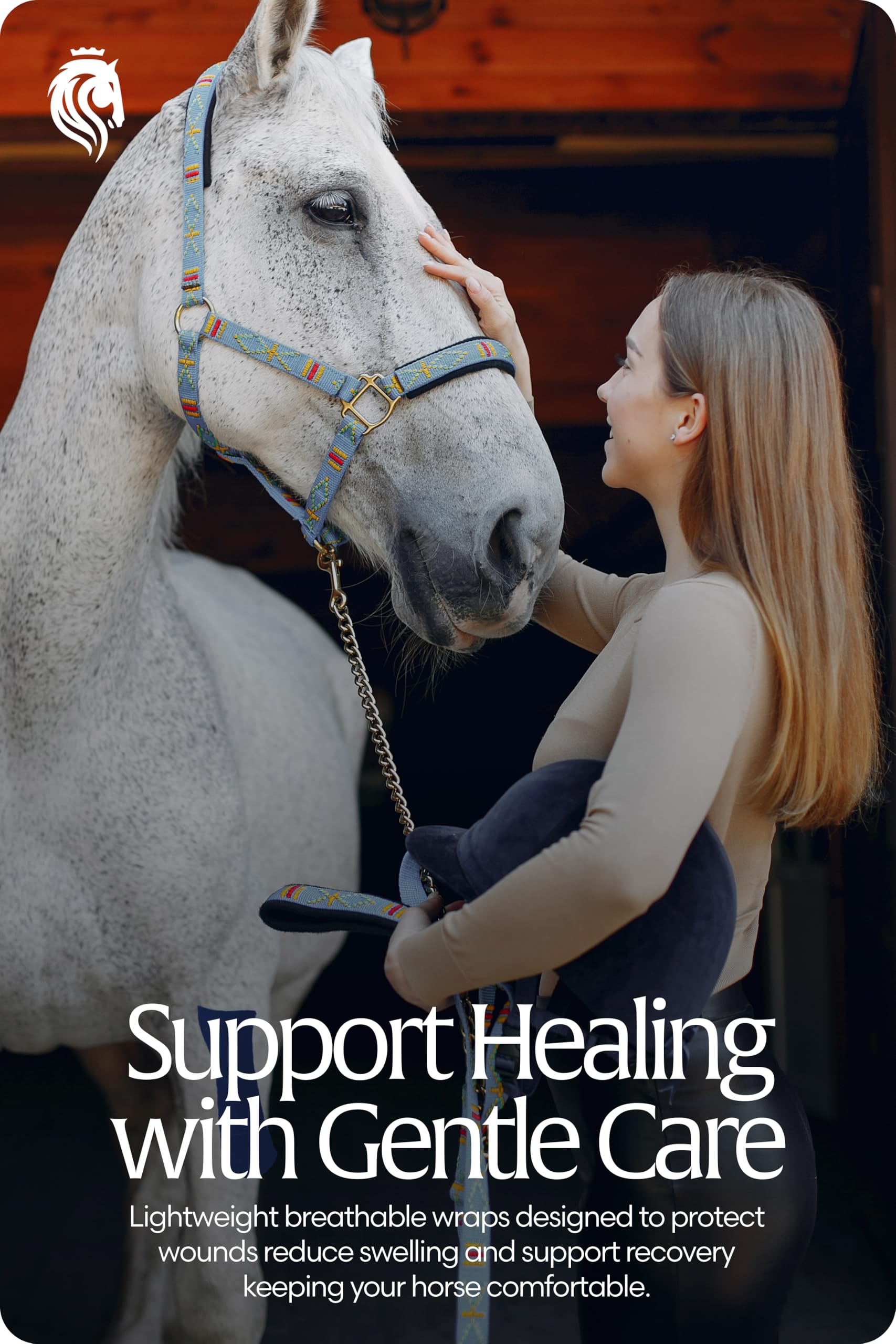Equinavia vendaje autoadhesivo 4 pulgadas, tejido flexible para contornos