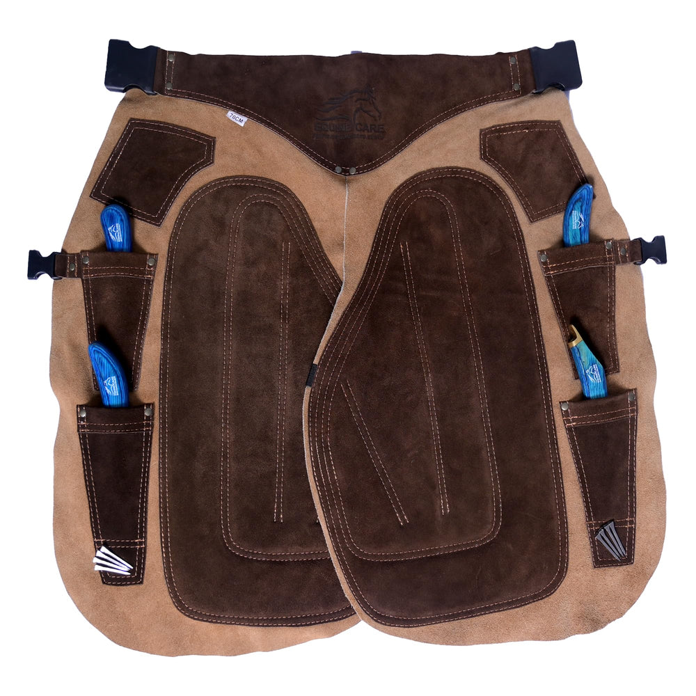 Equine Care acolchado lumbar – reduce fatiga durante sesiones de limado y herrado.