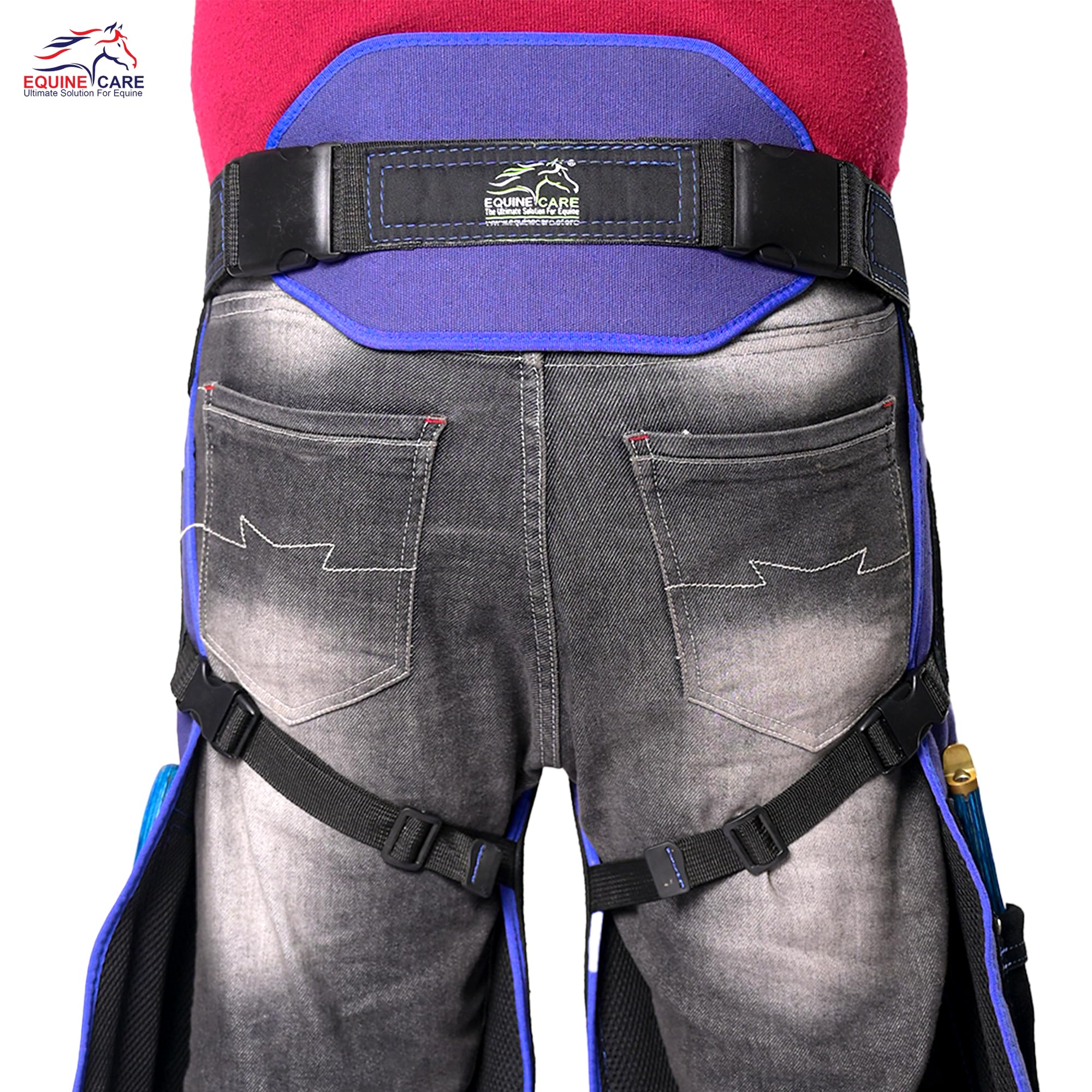 Equine Care delantal herrador con cintura ajustable de 28 a 52 pulgadas.