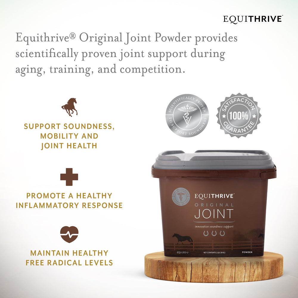 Equithrive Original, polvo de ácido hialurónico para soporte articular en caballos