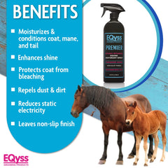 Eqyss Premier Equine Spray Desenredante facilita peinado de manto y crin
