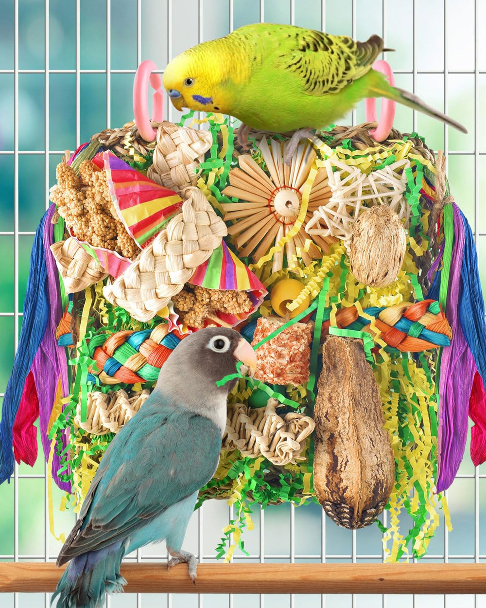 ERKOON regalo ideal para loros pequeños, entretiene e interactúa positivamente