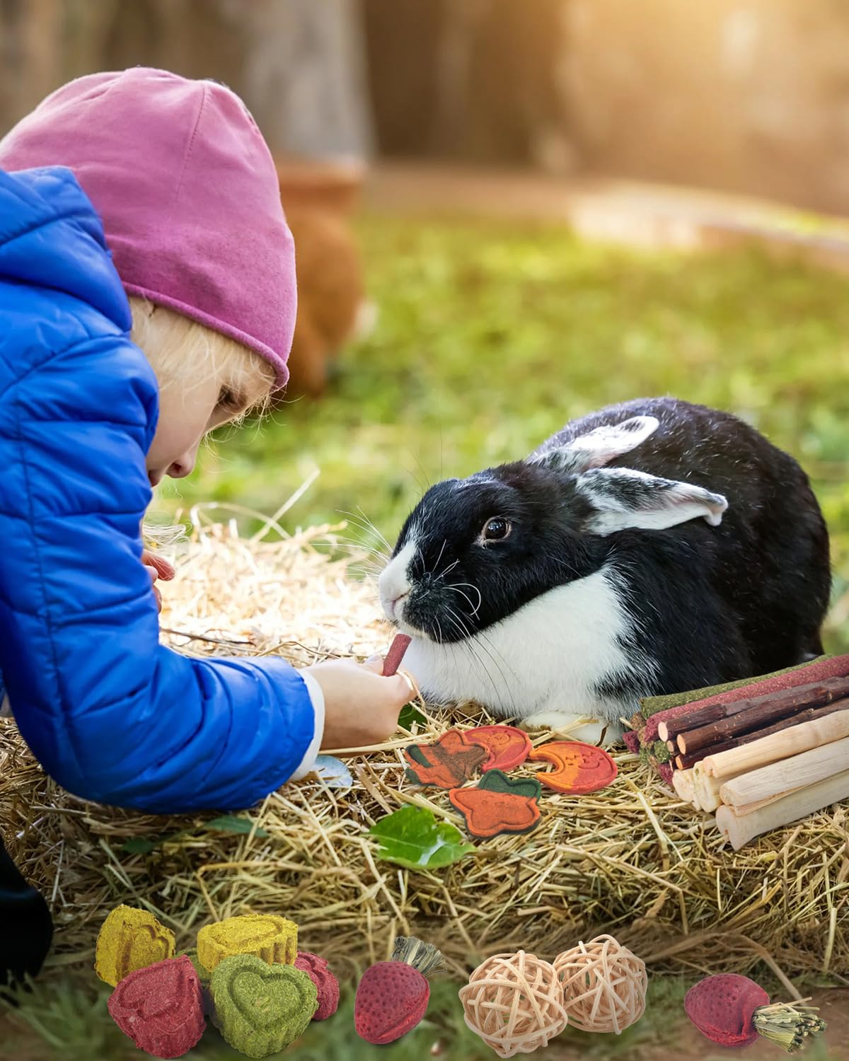 ERKOON juguetes variados para conejos, formas diferentes para mantener interés