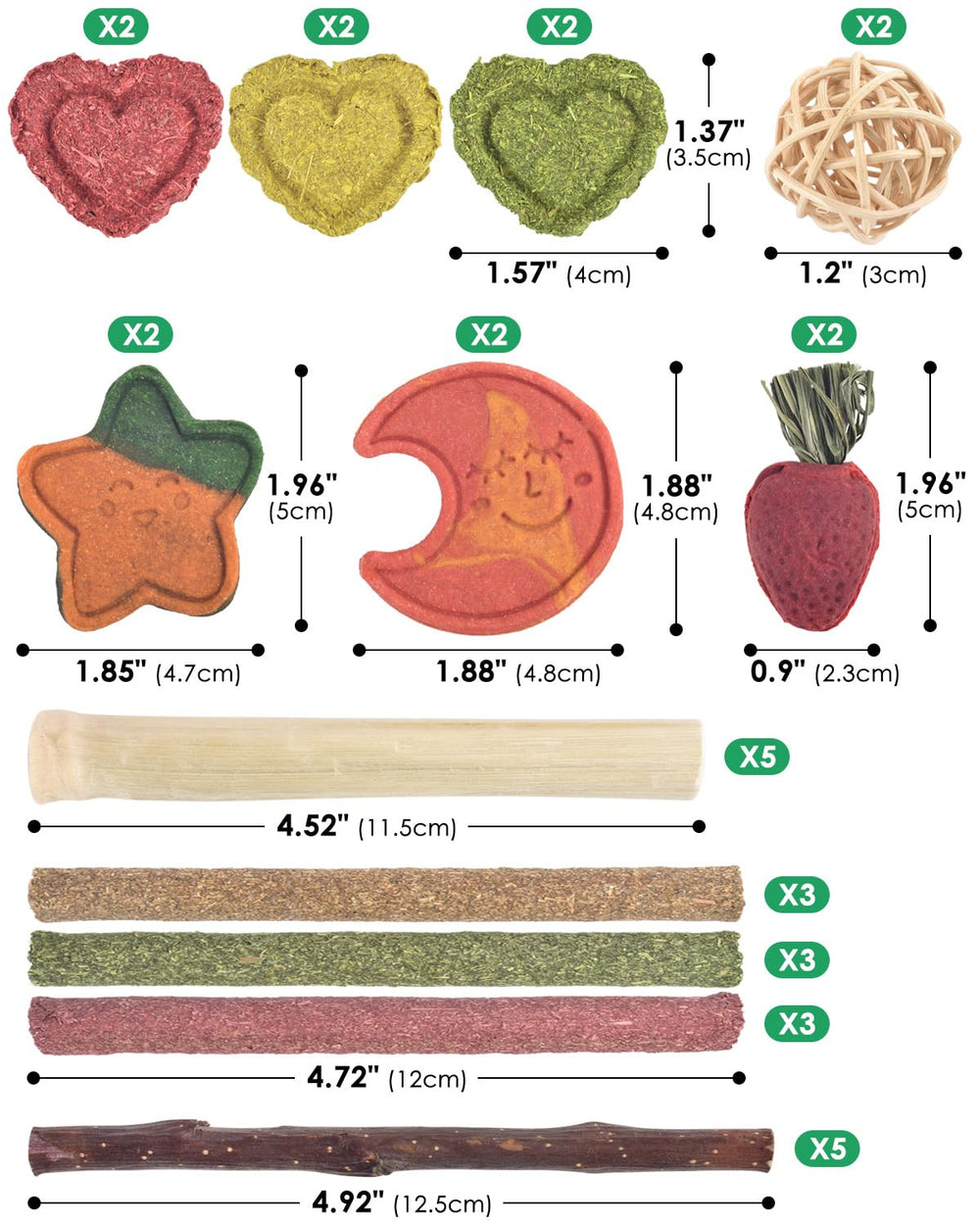 ERKOON juguete de fruta dragón para conejos, añade variedad de sabor