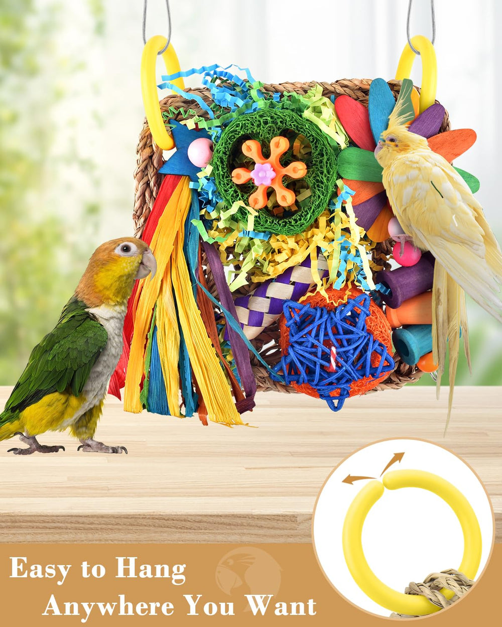ERKOON juguetes-para-pajaros-para-tamano-pequeno, apto para pequeños psitácidos.