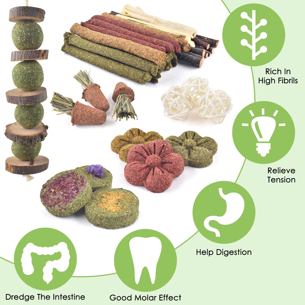 ERKOON Zanahorias juego dental para conejos y roedores.