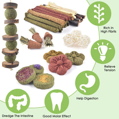 ERKOON Zanahorias juego dental para conejos y roedores.