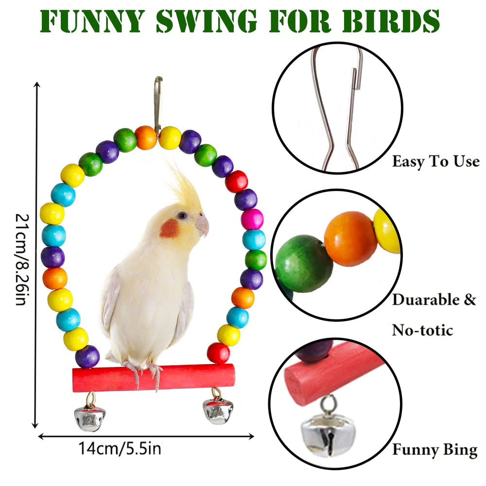 ESRISE juguete con campanas colgantes para aves, alienta juego interactivo.