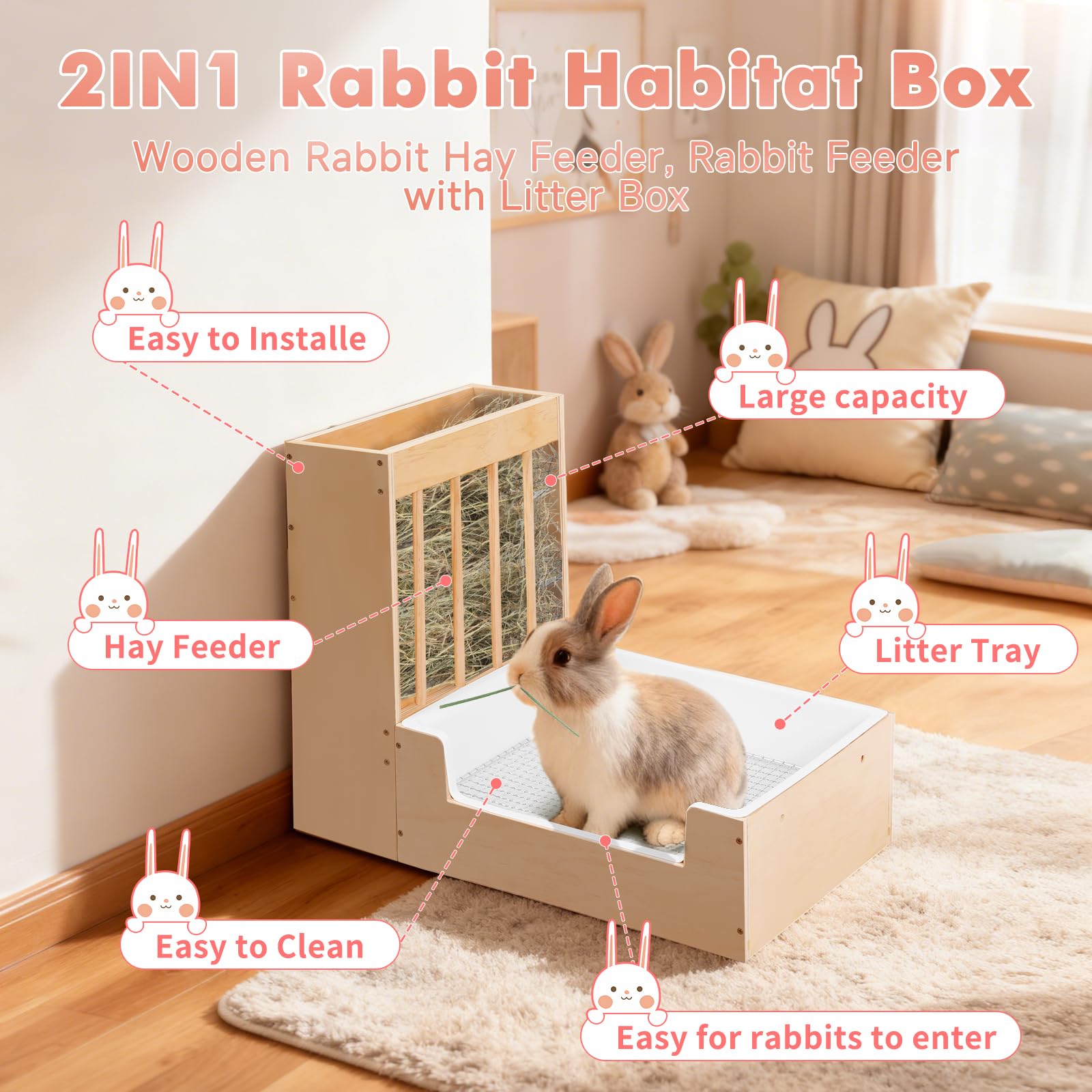 Essenhome dimensiones-para-mascotas: tamaño ideal para roedores y conejos.