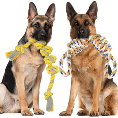 ETACCU cuerda-juguete perro grande 22pulgadas para juego activo y limpieza leve de dientes