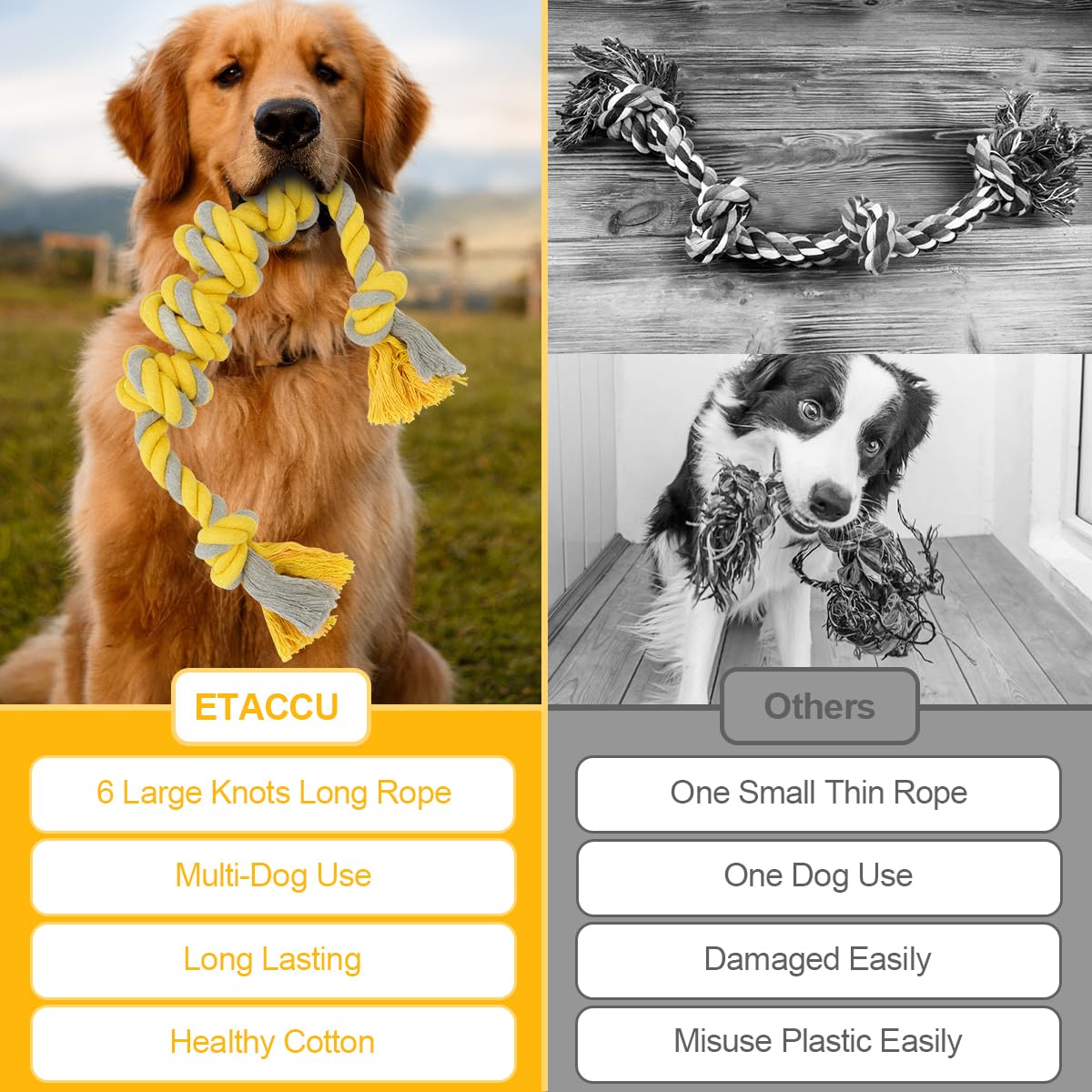 ETACCU juguete antiansiedad para perro promueve juego y calma durante la casa