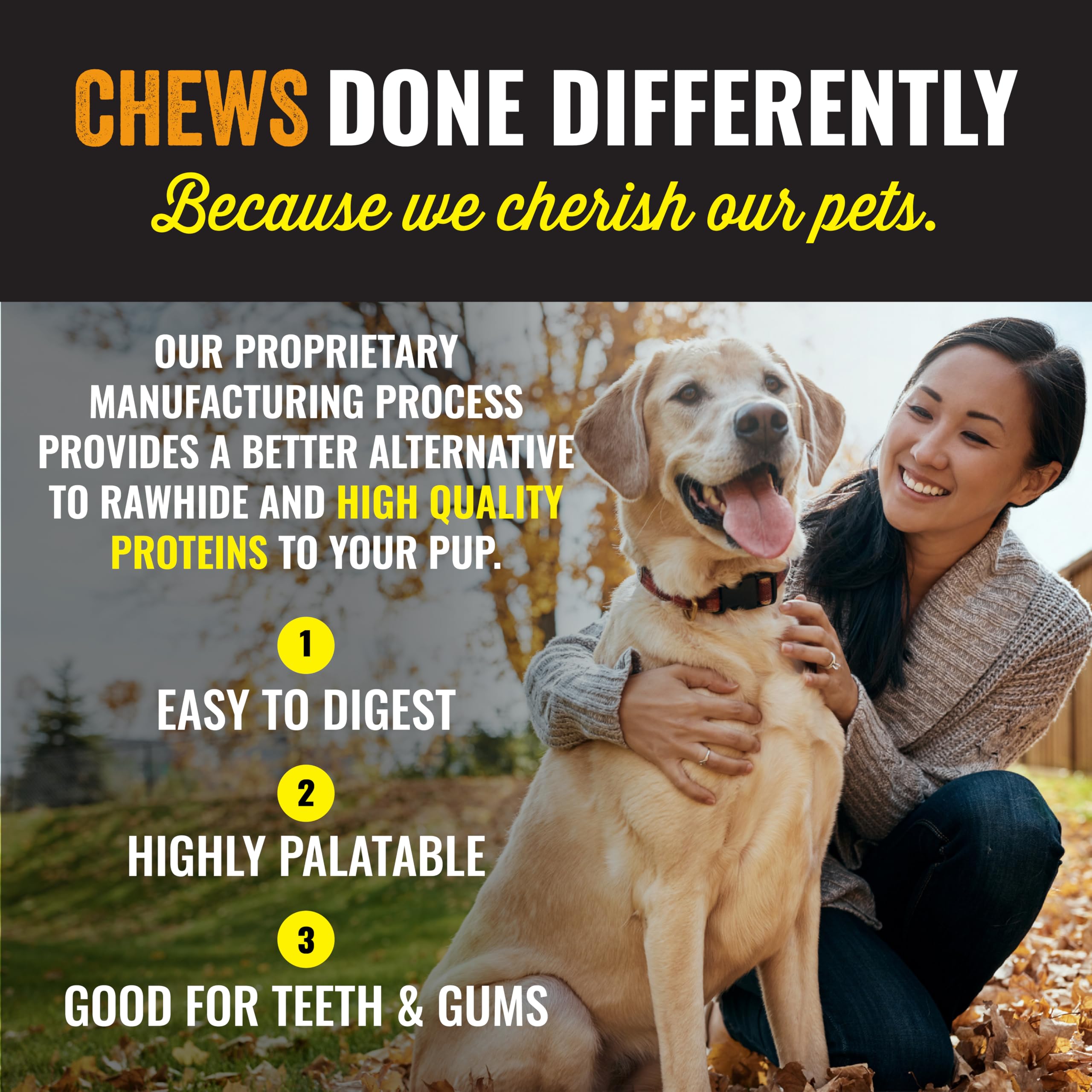 etta says! crocantes premium para perros 7 pulgadas, variedad ciervo para digestión suave