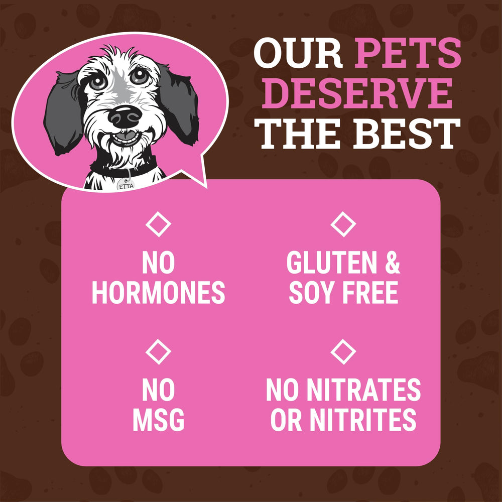 etta says! Yumm Sticks sin preservantes artificiales, gluten ni soja.