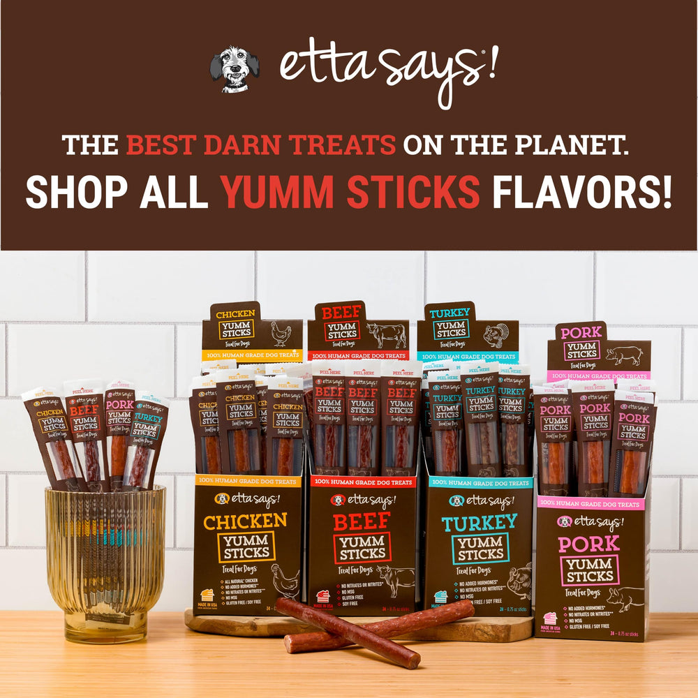 etta says! Yumm Sticks ideal como premio y refuerzo durante el entrenamiento.