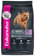 Eukanuba alimento seco para perros pequeños, bolsa 4-5 lb, soporte para actividad diaria.