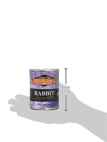 Evanger's Complements Rabbit: presentación sin granos para dietas sensibles.