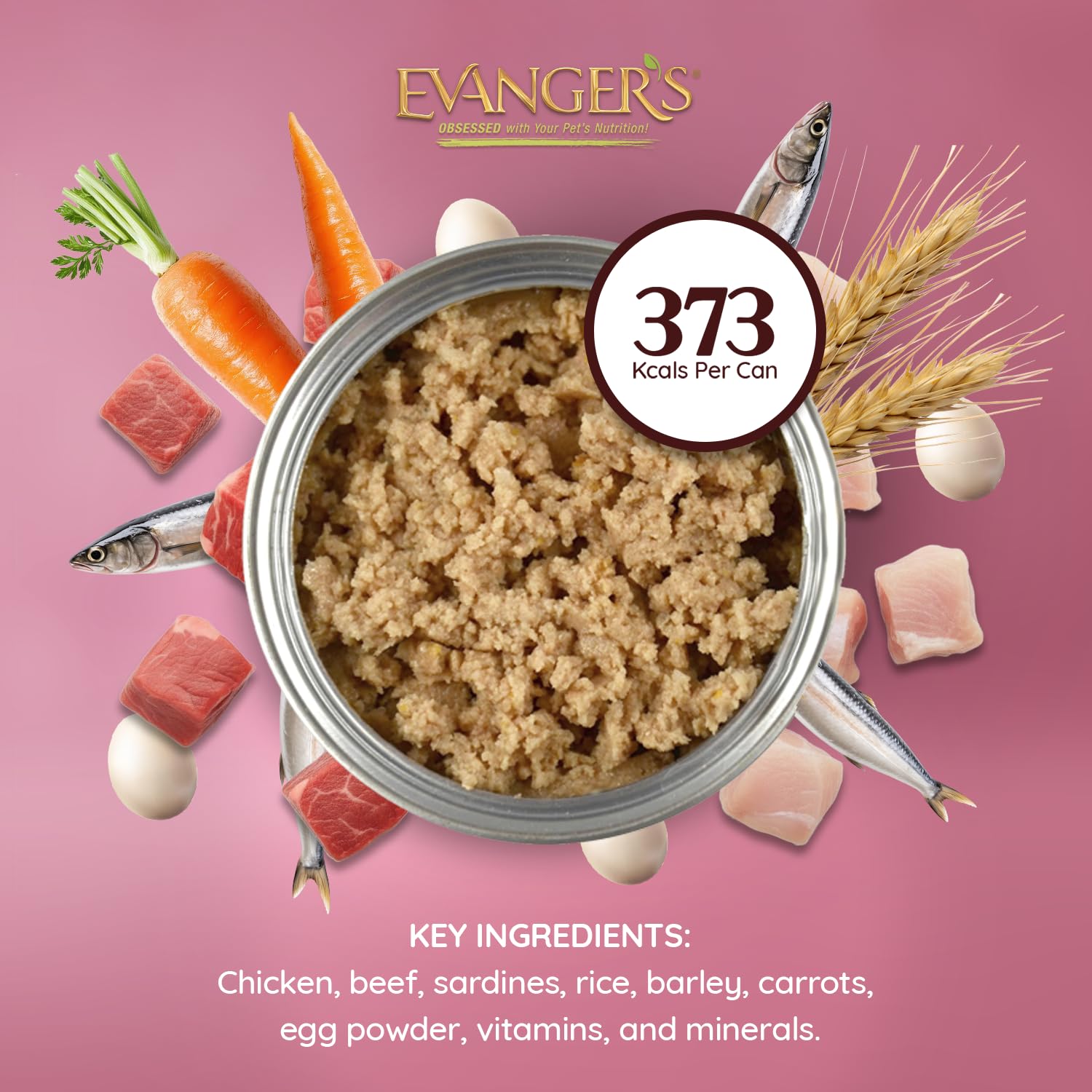 Evanger's Heritage Clasica, porciones fácilmente sirven pollo-arroz para cachorros