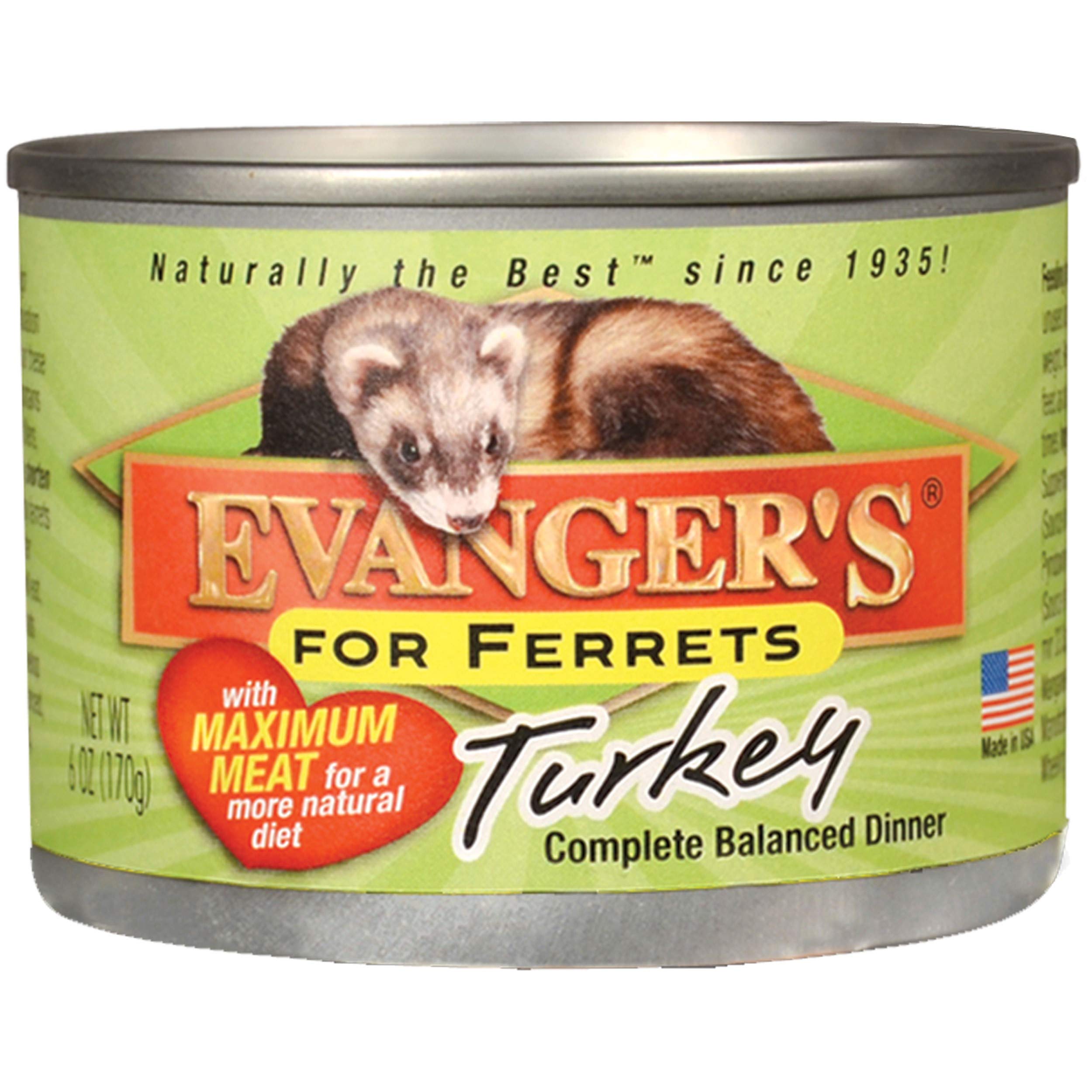 Evanger's Cena de Pavo para hurones: lata abierta con pavo fresco y sabor intenso