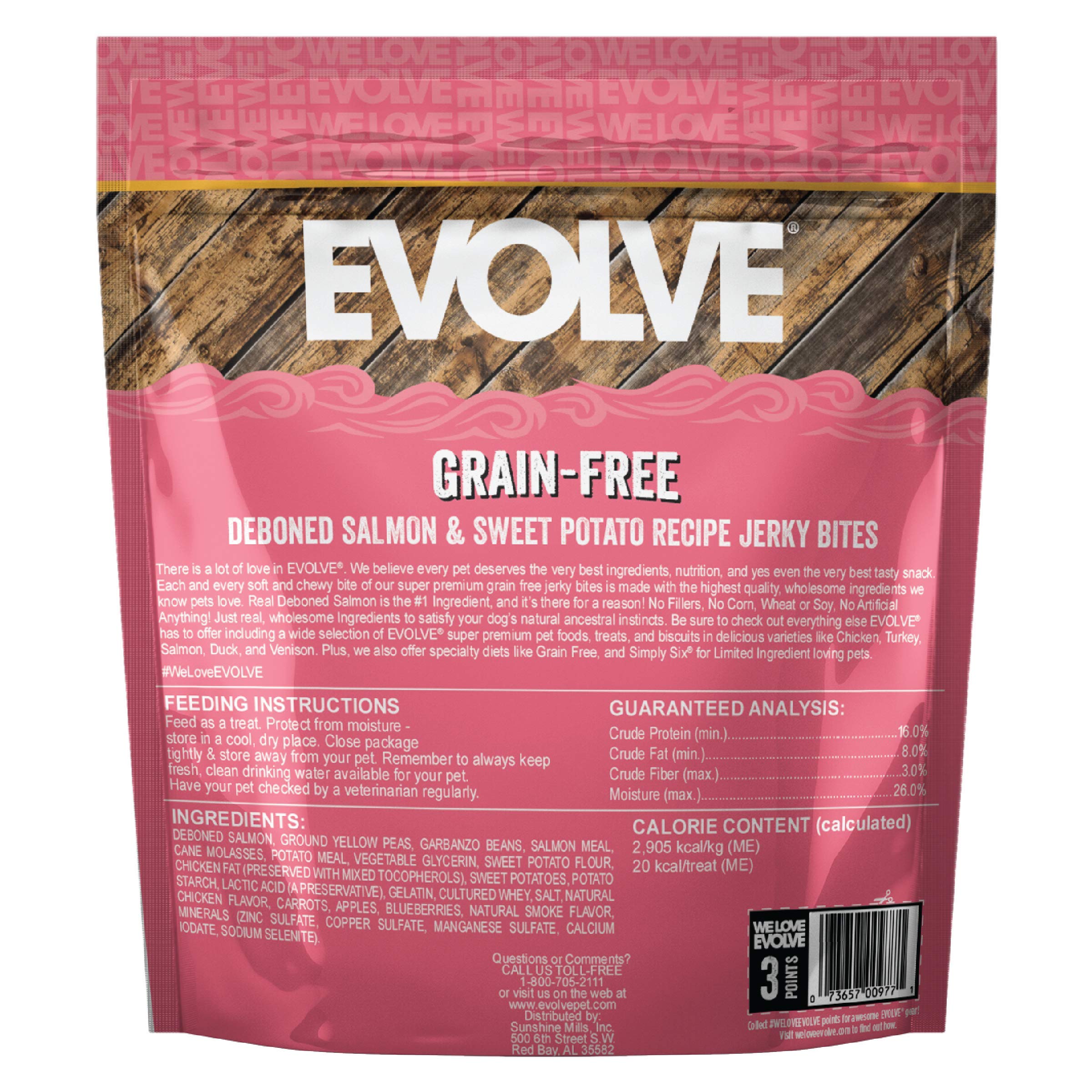 Evolve bocado salmón-textura-humeda, deleita a tu perro con cada mordisco.