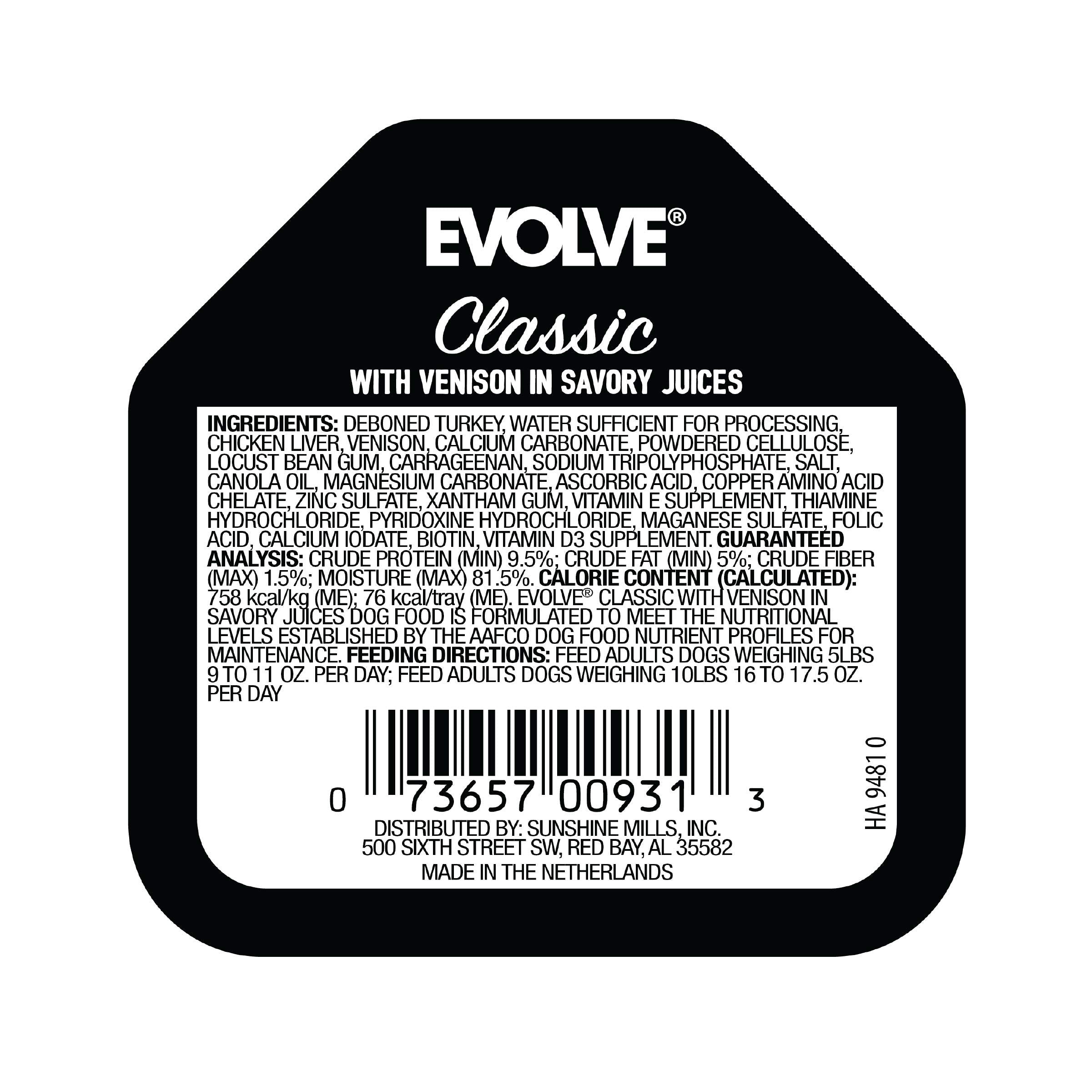 Evolve salmón en lata, opción deliciosa para perros de todos los tamaños, textura suave.