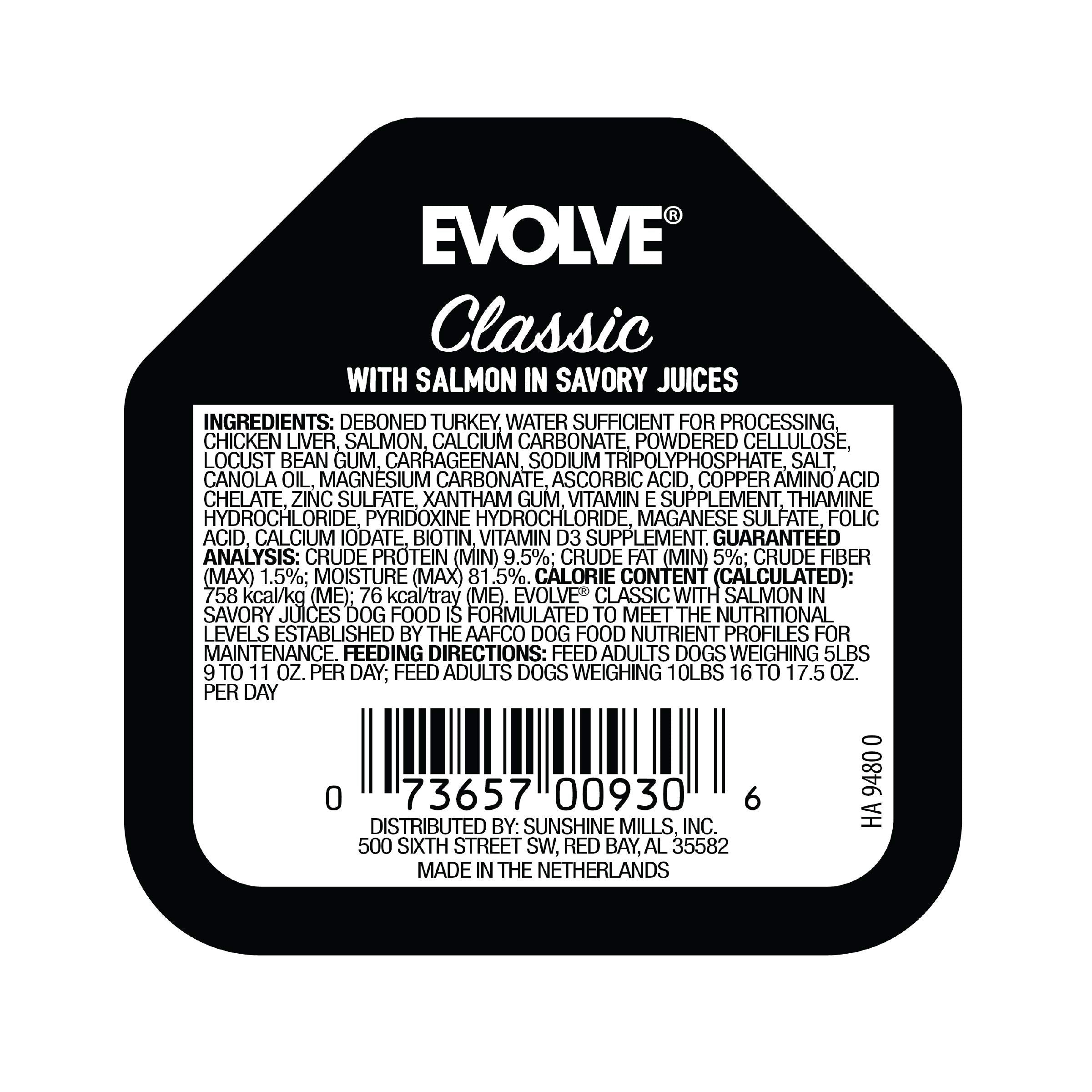 Evolve Clásico salmón, servido en plato, listo para la hora de la cena.