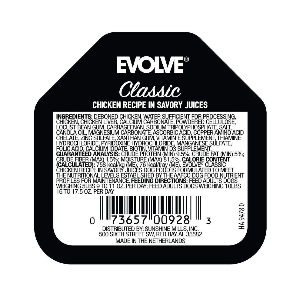 Latas de Evolve pollo, porción individual lista para servir