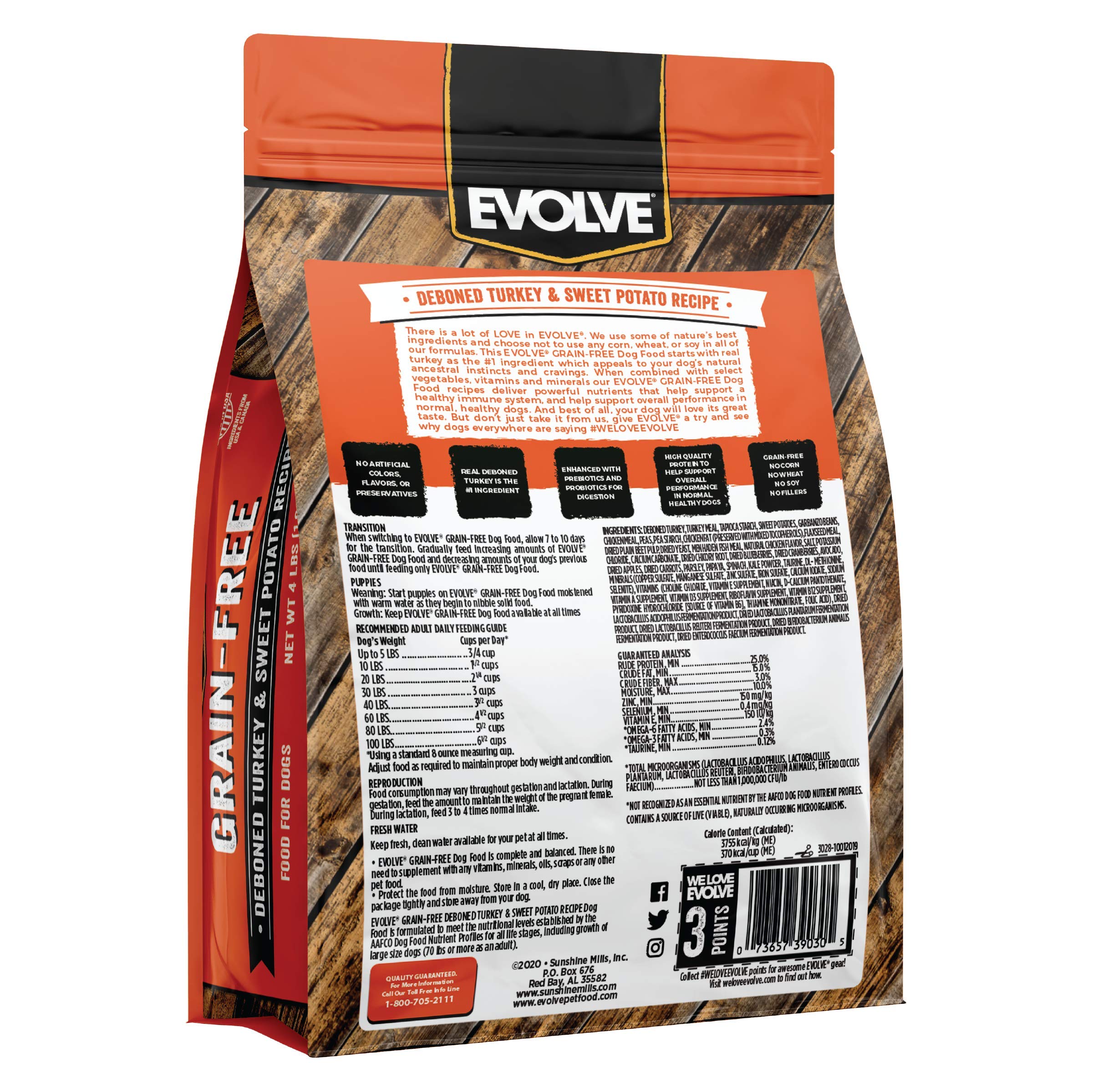 Evolve sin grano pavo, croquetas, sabor que encanta a muchos perros.