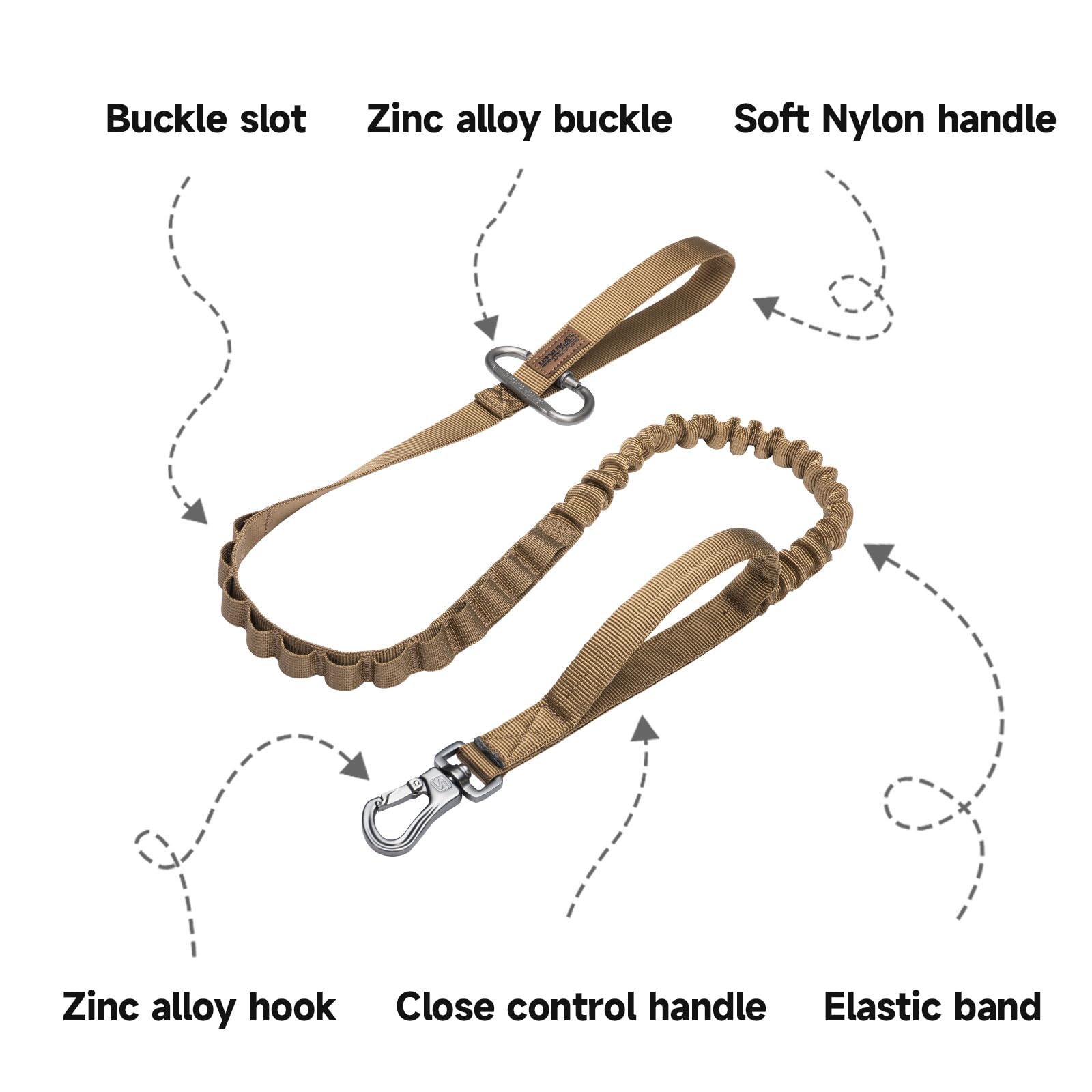 EXCELLENT ELITE SPANKER gancho-metalico-resistente, sujeción segura con cualquier collar