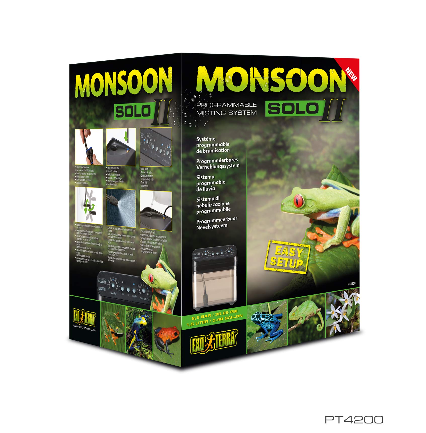 Exo Terra Monsoon Solo II: diseño expandible para cubrir múltiples terrarios.