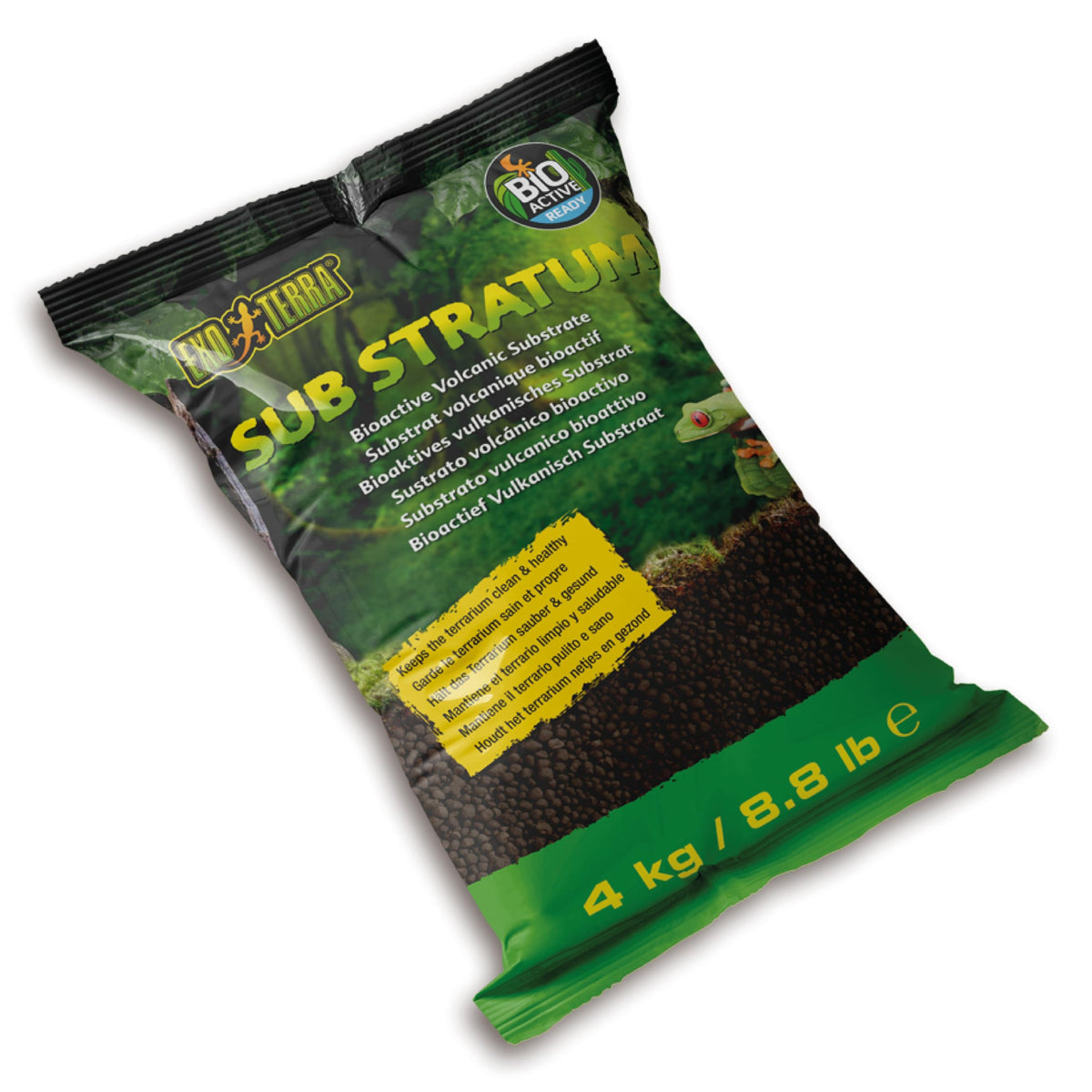 Exo Terra Sub Stratum, sustrato volcánico bioactivo para plantas y fauna.