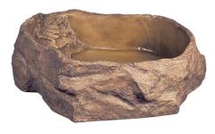 Exo Terra cuenco de agua con acabado rocoso natural, encaja en terrarios.