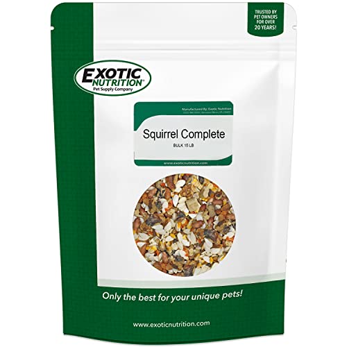 Exotic Nutrition Completo para Ardillas, bolsa de 15 libras para una alimentación equilibrada